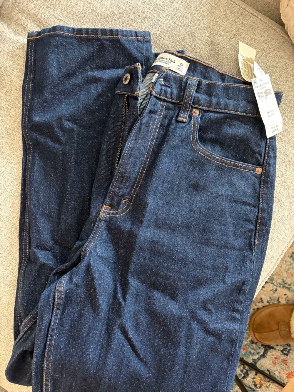 Women’s Abercrombie curve love dark wash straight leg jean